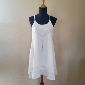 Lulu's Embroidered Mini Casual Summer Dress S White